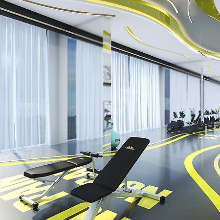 Royal M Al Aqah Beach Resort By Gewan Esterno foto The gym at the hotel