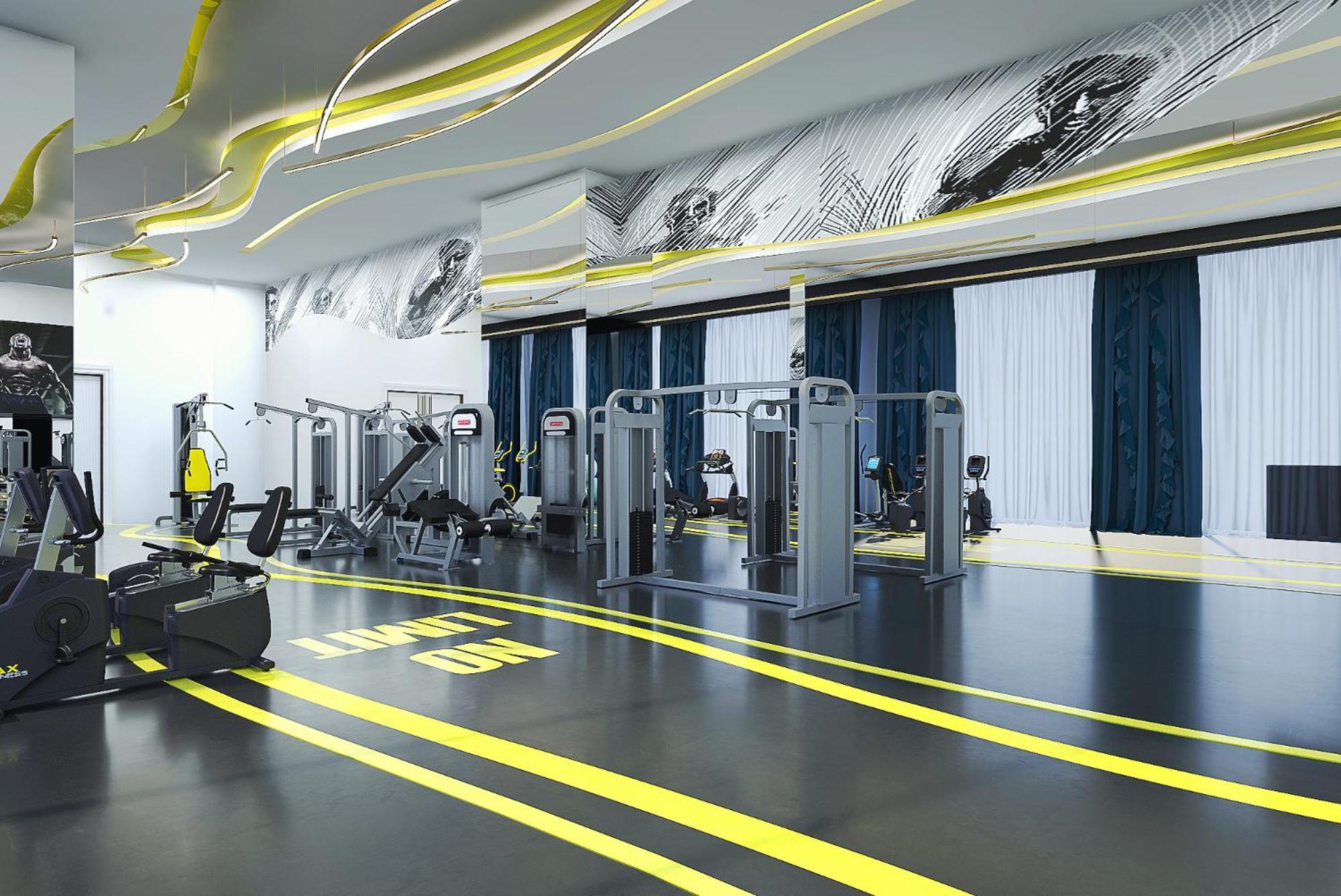 Royal M Al Aqah Beach Resort By Gewan Esterno foto The gym at the hotel