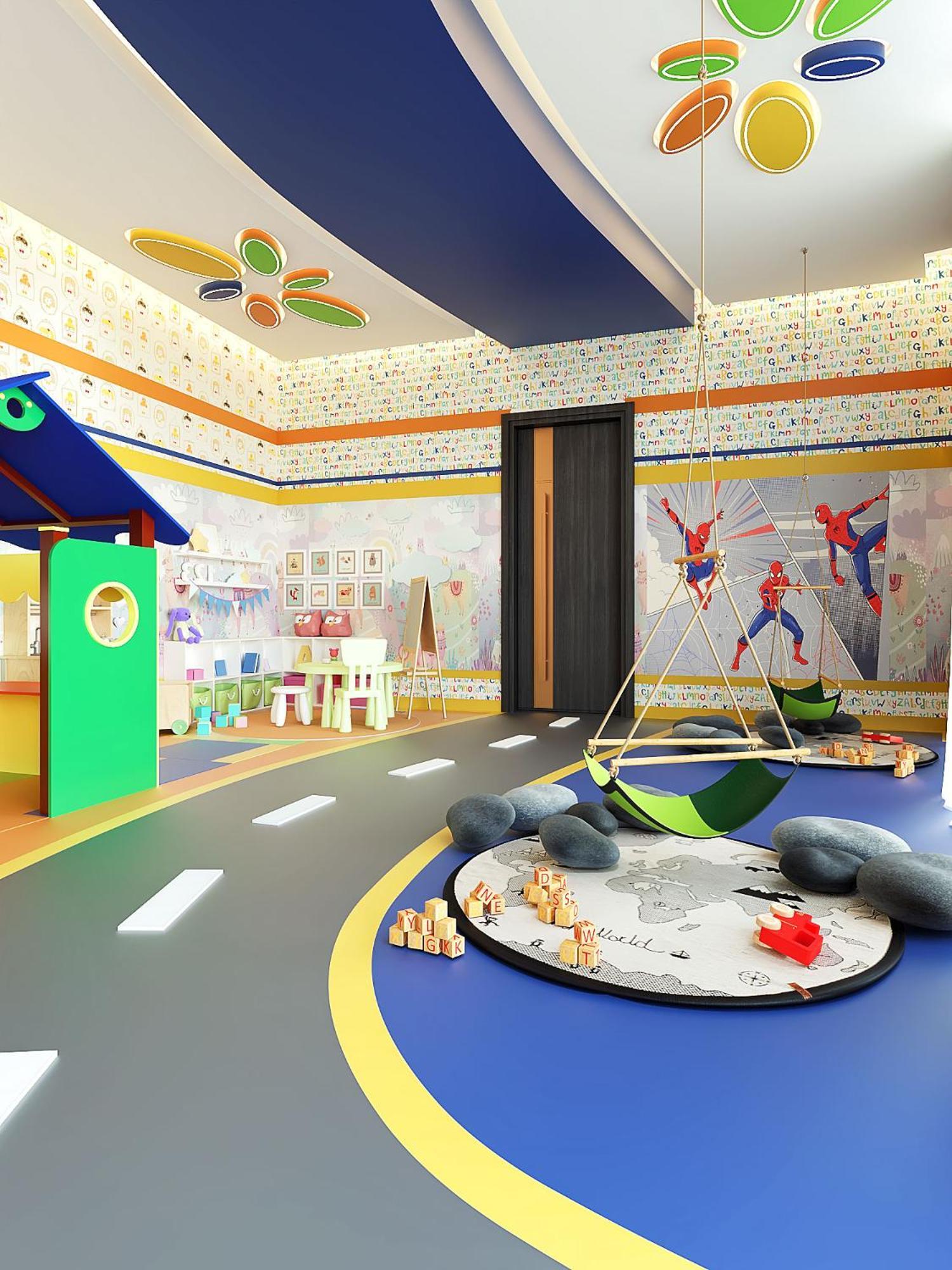 Royal M Al Aqah Beach Resort By Gewan Esterno foto 3D rendering of a nursery